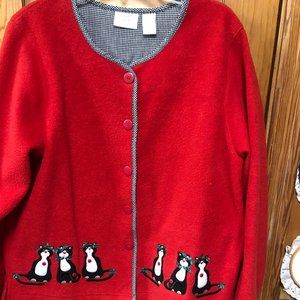 Christmas Kitty Cat Jacket Baxter & Wells Large